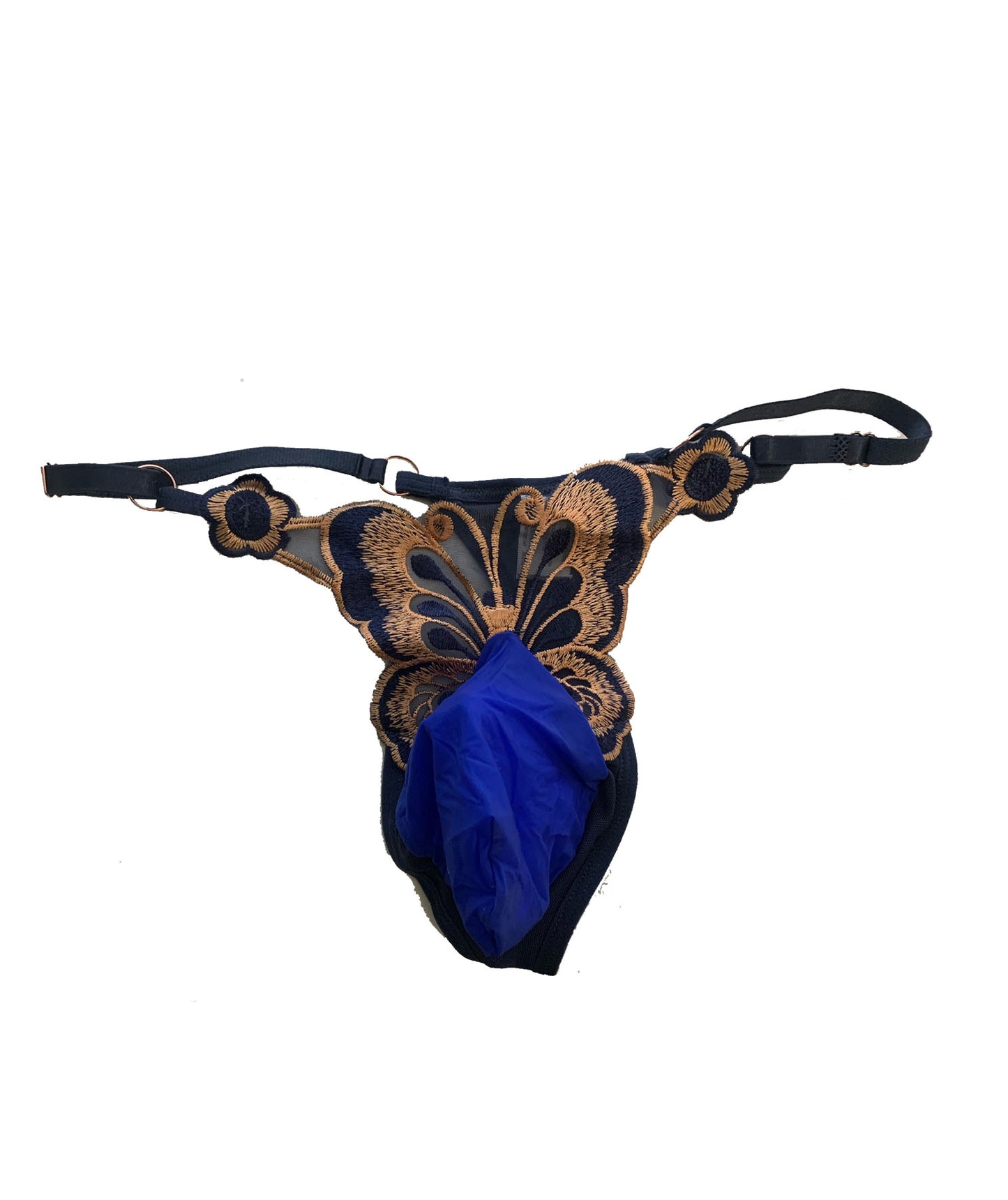 Butterfly Thong, Crotch Pouch, Mesh See-through Back