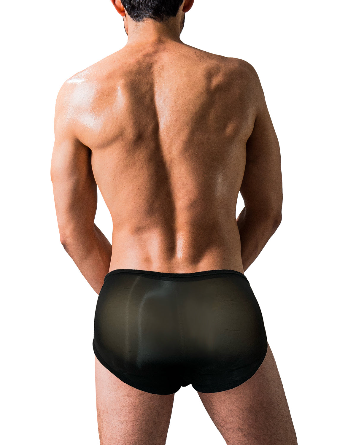 Bikini-Cut Briefs with Pouch, Translucent